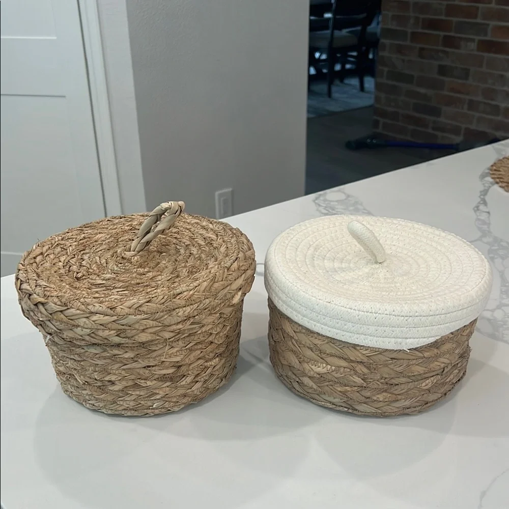 Woven Storage Baskets - Set of Two
